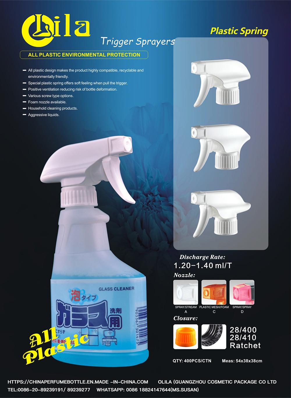 Hot Sale White/Transparent or Customize Trigger Wholesale Foam Sprayer Head Platstic Pump