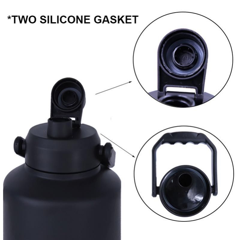 Big Size Opening Carry Handle Vacuum Insulated Drink Water Bottle Jar