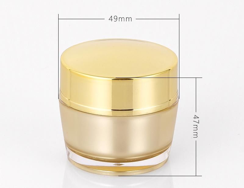 15g Hot Sale Luxury Empty Plasic Gold Cream Jar for Skin Care