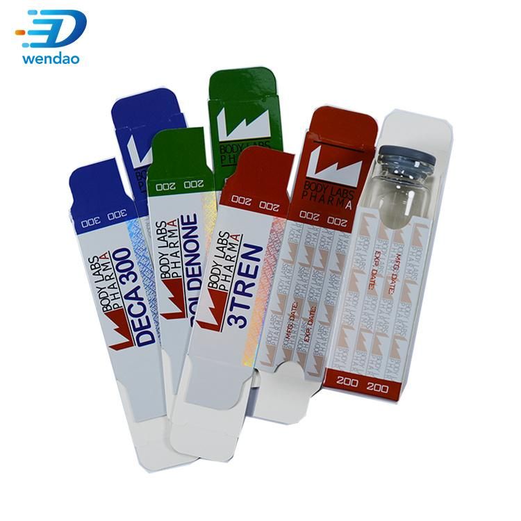 Colorful Logo Cardboard 10ml Vial Paper Box Packaging for Medicine Bottle