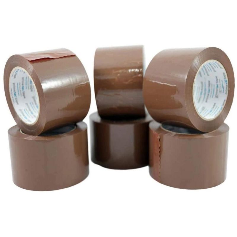 Brown Color Packing Carton Sealing Roll BOPP Glue Tape for Transportation Home Office