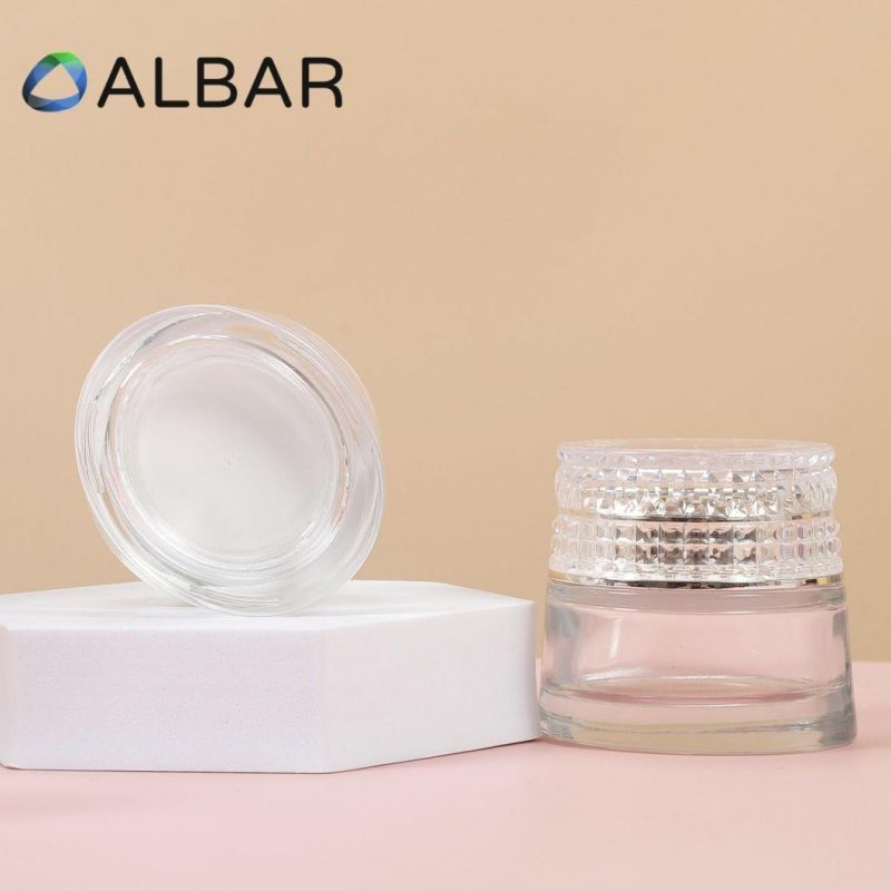 High Quality Oval Cylinder Transparent Glass Bottles for Cosmetics and Skincare