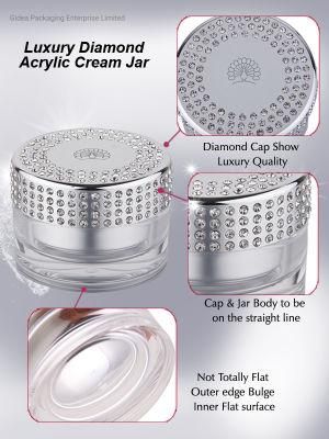 15g 30g 50g 60g 100g 200g Acrylic Jars with Diamond Lid