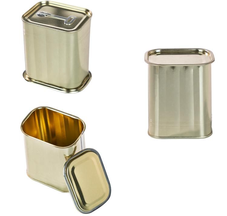 Food Grade Key Welded Open Trapezoidal Can Metal Tin Can for Luncheon Meat or Corned Beef