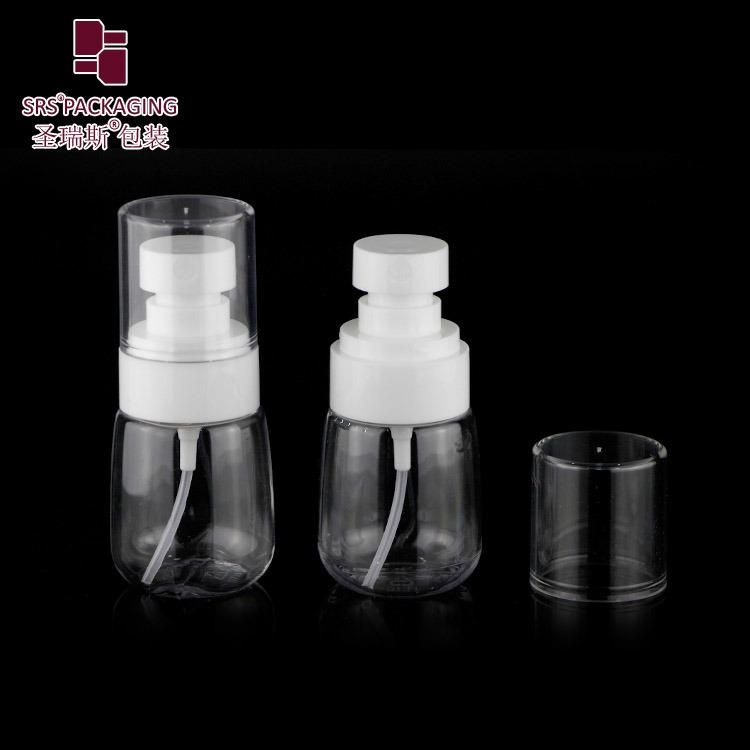 Factory Supplier Wholesale Transparent Fine Mist Spray Pump Refilled Perfume Atomizer PETG Recycle Cosmetic Packaging 45ml Plastic Hand Sanitizer Sprayer Bottle