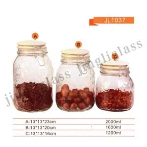 Round Shaped Clip Cap Storage Jar