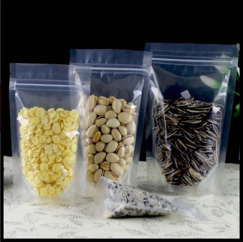 Wholesale Clear Plastic Stand-up Pouches Food Grade Packing Bags