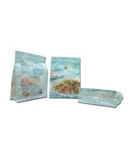 Block Bottom Bag with Gusset with Zipper and Window for Noodles, Food Packaging Bag