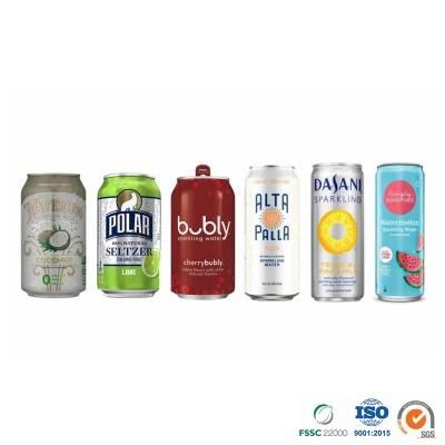 Factory Direct Soft Drink Customized Printed or Blank Epoxy or Bpani Lining Sleek 330ml Aluminum Can