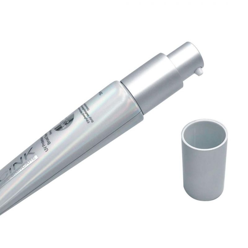 Empty Aluminum Airless Cosmetic Tube Plastic Airless Pump