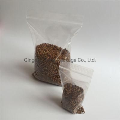 LDPE Clear Zip Lock Food Packaging Bag