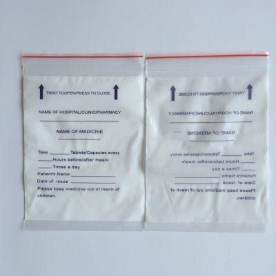 PE Writable Meidicine Reclosable Bags