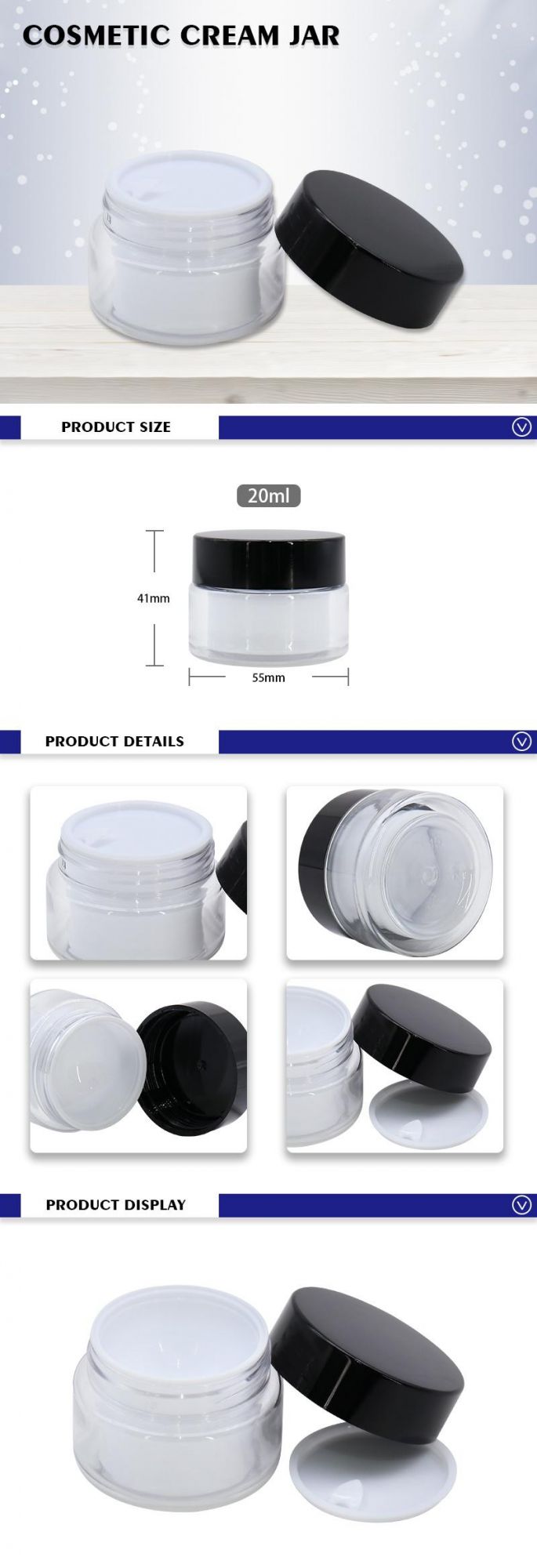 Best-Selling 20ml Best Plastic Cream Jars