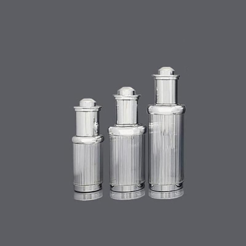 Silver Luxury 15ml 30ml 50ml High Quality Face Serum Essential Oil Bottles with Dropper Pump