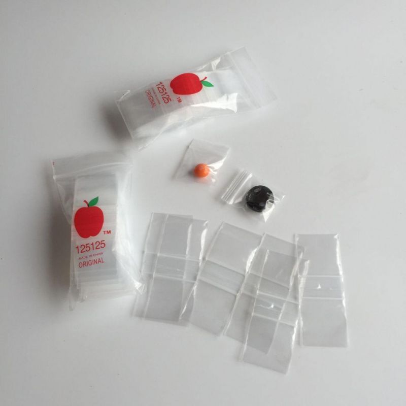 No Printed Blank Zip Lock Mini Apple Bag