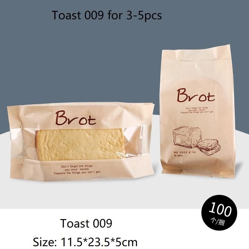 Toast Bag with Clear Window Paper Bag Plastic Bag