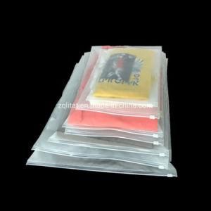 Custom Printed Slider Ziplock Matte Reusable Plastic CPE Clothing Packaging Bag