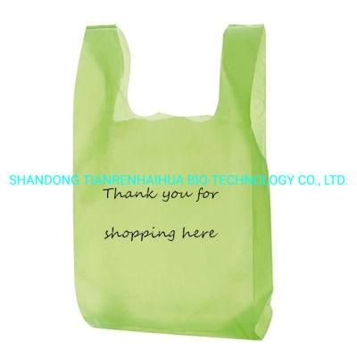 Customized Logo Oxobiodegradable PLA Bio Plastic Supermarket Colorful Packaging Carry Compostable Shopping Bag