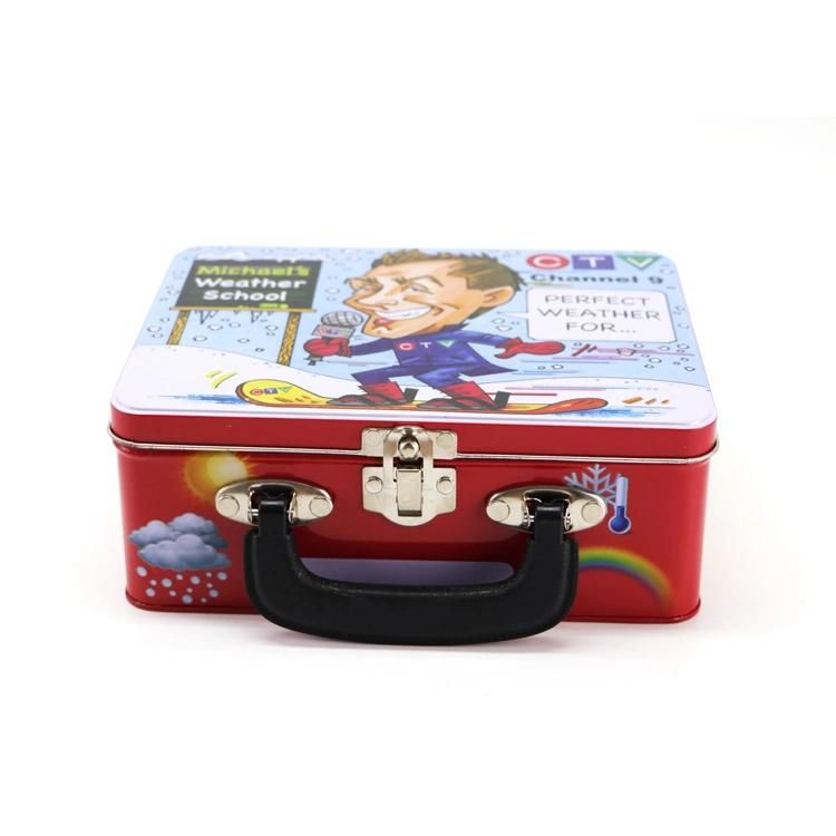 Wholesale Easy Handle Metal Tin Lunch Box with Lock and Key