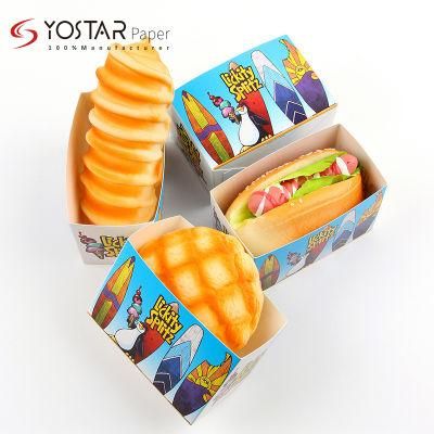 Wholesale Custom Sandwich Food Packaging Paper Box with Logo