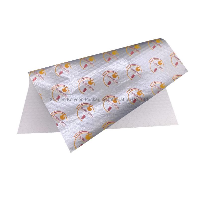 Laminated Honeycomb Paper Foil Insulated Sandwich Burger Foil Wrap