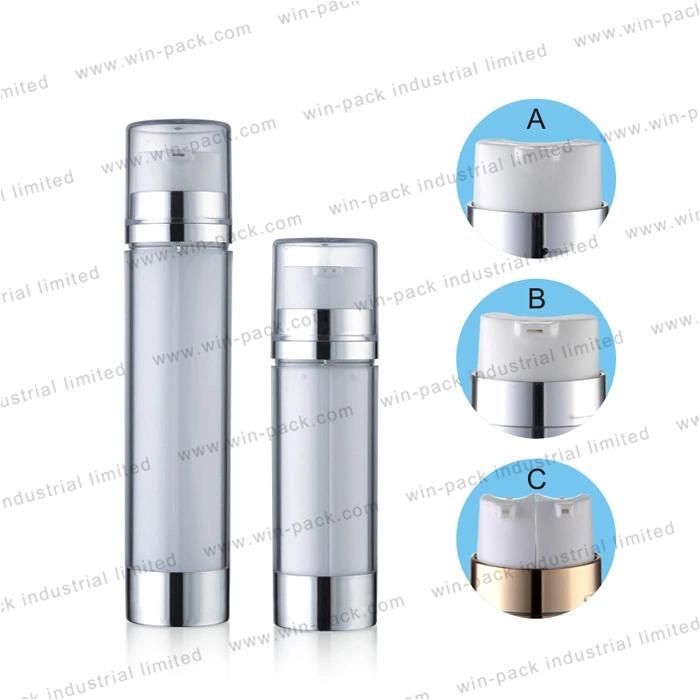 Winpack Top Sell Empty 15ml2 30ml Dual Chamber Bottle Packaging for Lotion 75ml*2 Clear Dual Chamber Plastic Bottle Fast Delivery Serum Bottle