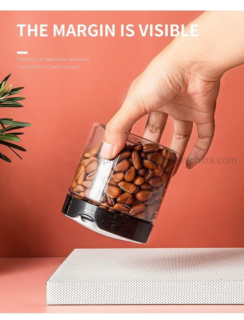 420ml Plastic Pet Custom Aluminum Cap Transparent Packaging Bottle Jars for Food Nuts Candy Cosmetic Perfume