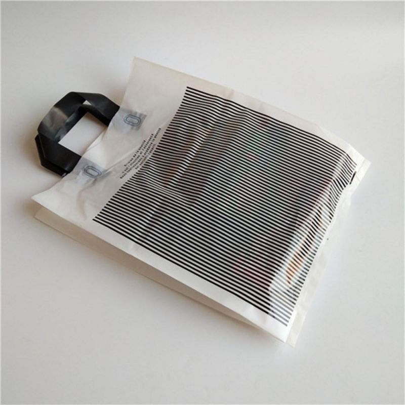 Hot Sale Reclosable Heat Sealed PE LDPE Shopping Die Cut Handle Bag Custom Printed Zipper Handle Plastic Bag