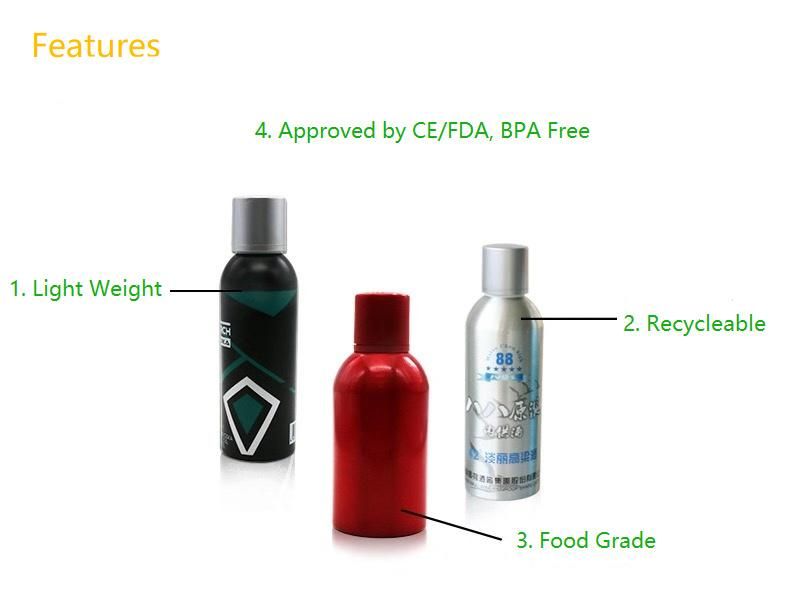 High-End Food Grade Aluminum Bottle for Liquor Packaging