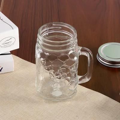 Wholeasale 400ml Glass Mason Jar with Handle