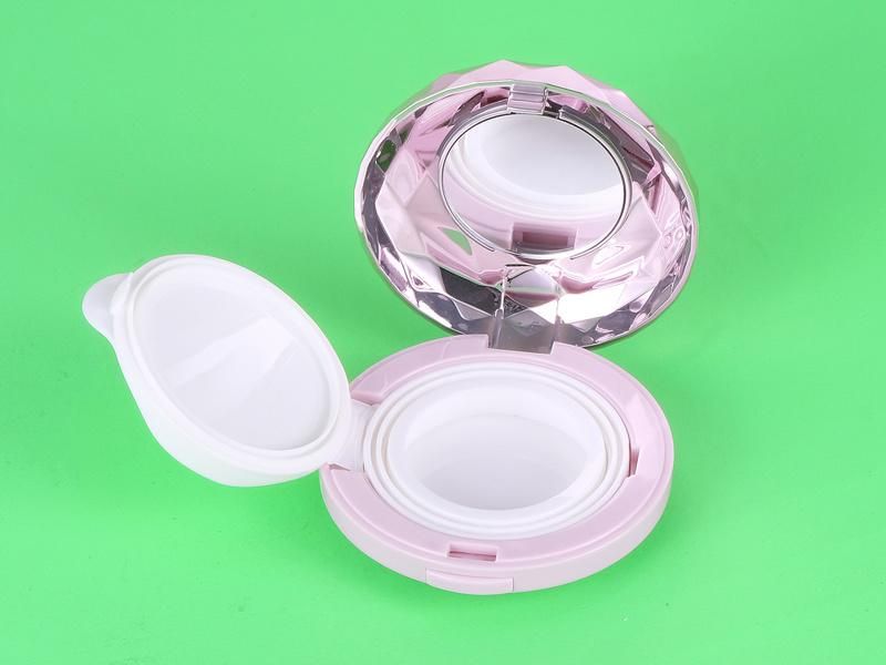 Latest Design Luxury Colorful Elegant Round Empty Plastic Case Air Cushion Powder Case for Makeup Case