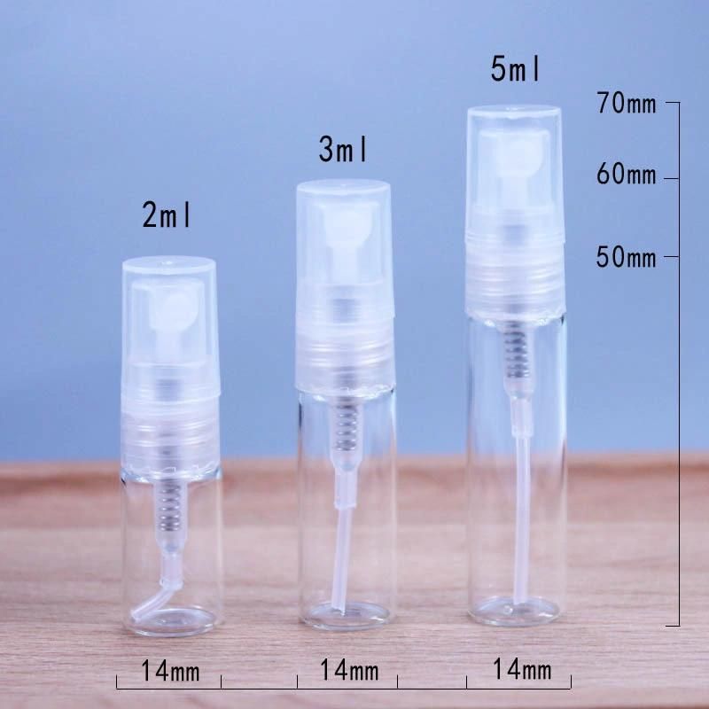 Mini Portable Clear 3ml Glass Bottle Atomizer Refillable Perfume Bottle for Party or Travel Tool