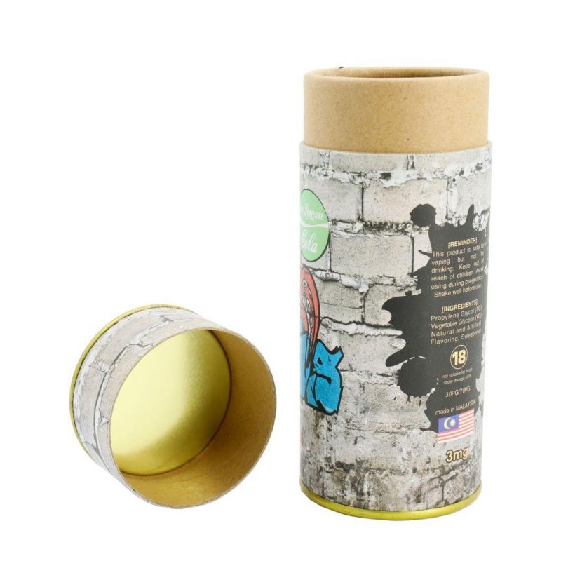 Custom Food Grade Biodegradable Round Cylinder Kraft Food Cardboard Paper Tube Packaging Cans