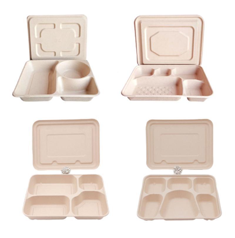 Disposable Takeaway Food Containers Biodegradable Printed Paper Fast Food Packaging