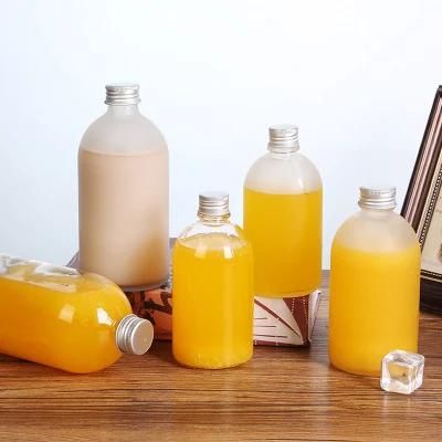 Food Grade 150ml 250ml 350ml 500ml 12 Oz 16 Oz Round Empty Juice Glass Bottle with Screw Cap