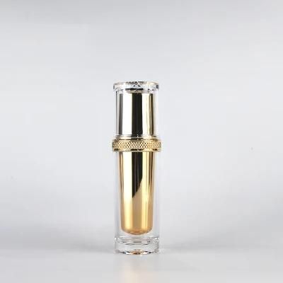 Acrylic Gold Crystal Cream Bottle Jar for Cosmetic Packaging (PPC-NEW-008)
