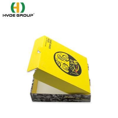 Yellow Fashionable Pizza Packing Boxes Three Layers Design Food Grade