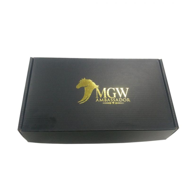 Matt Black Golden Stamp Paper Box