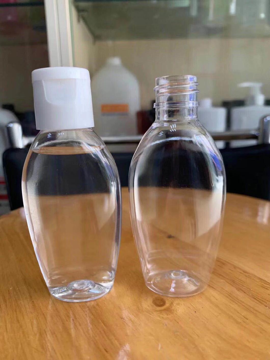 Oval and Square Clear Pet Hand Sanitizer Bottle Hand Soap Bottles with Screw Cap