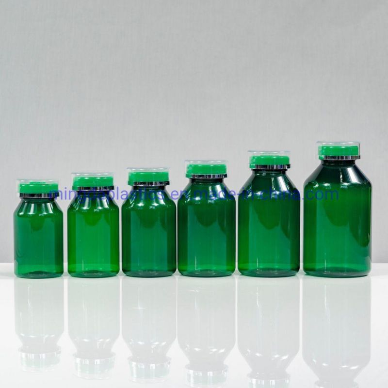 Pet 300ml Prescription/Supplement Packaging/Food Grade Plastic Medicine Sloping Shoulder Bottle