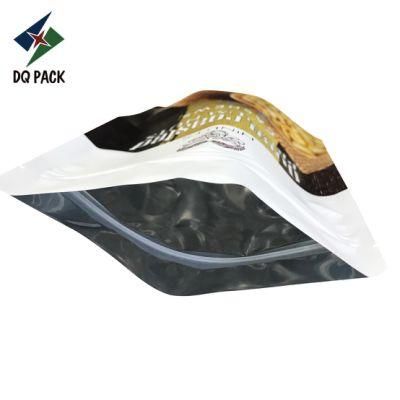 Dq Pack Custom Printed Mylar Bag Custom Logo Reusable Plastic Packaging Bag Stand up Zipper Pouch for Nuts Packaging