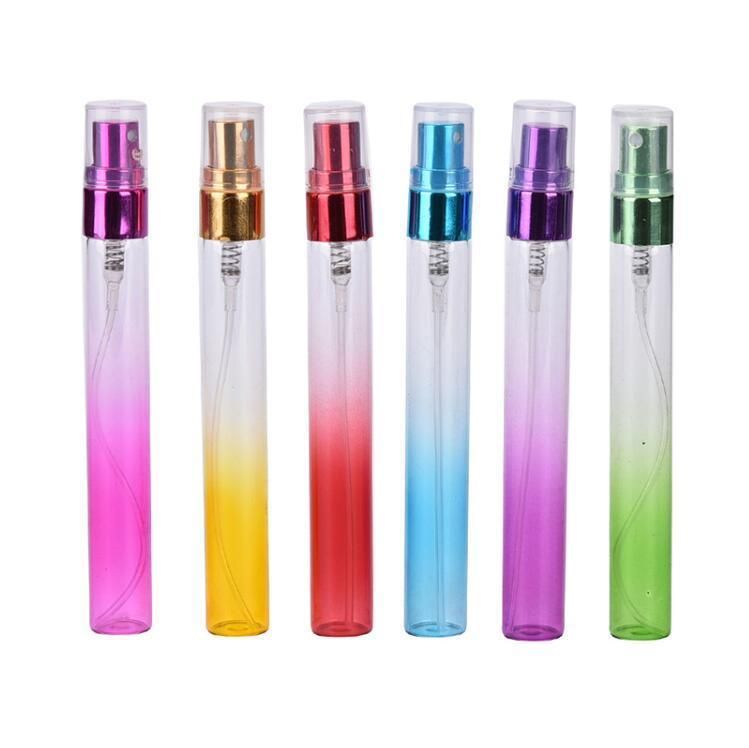 Optional Colors 10ml Glass Perfume Sprayer Bottle Parfum Women Perfume Atomizer with Screw Mouth Packaging Spray Perfect Empty Cosmetic Container