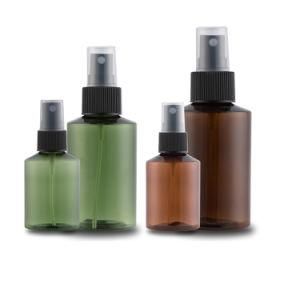 Pet Plastic Fine Mist Pump Bottle 50ml 100ml 150ml 200ml Amber Green Recycled Pet Mist Spray Bottle