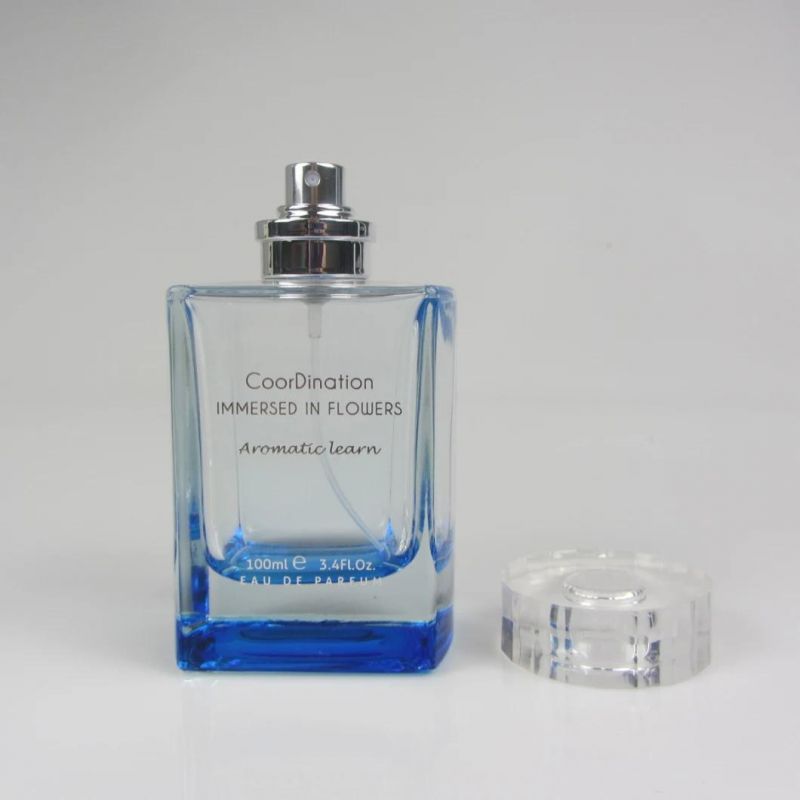 Clear Glass Pump Sprayer Screen Printing Personal Care Cosmetic Packing Bottle