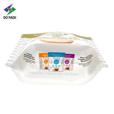 Dq Pack Custom Logo Zipper Bag Custom Printed Ziplock Bag Wholesale Stand up Pouch with Zipper for Oatmeal Packing