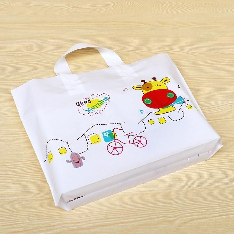 Customized Gift Hand Bag Apparel Garment Box Paper Colorfull Printed Ribbon Plastic Handbag