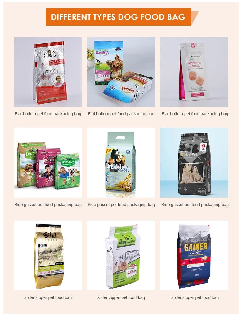 Custom Printed Stand up Pet Dog Food Packaging Plastic Bag with Resealable Zipper