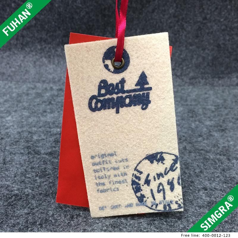 Felt Tag Cardboard Paper Garment Hang Tag