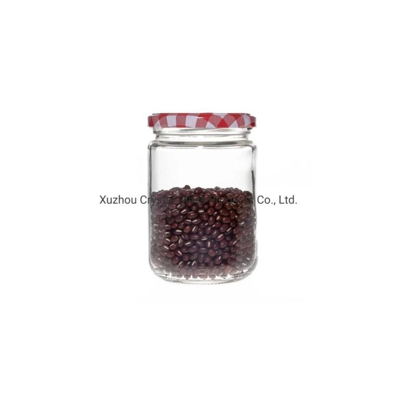 150ml Clear Round Shaped Hermetic Glass Storage Jar Storage Food Honey Glass Jar with Metal Lid
