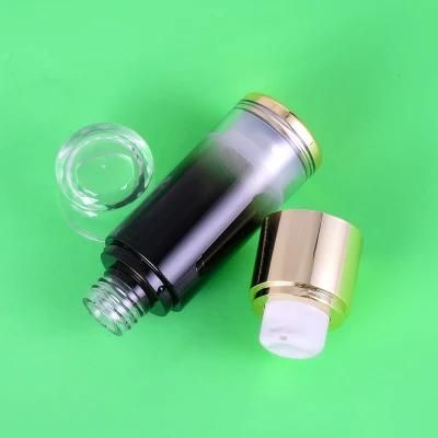 High Quality 15ml 30ml 50ml Empty Black Plastic Cosmetic Lotion Serum Bottle Sets